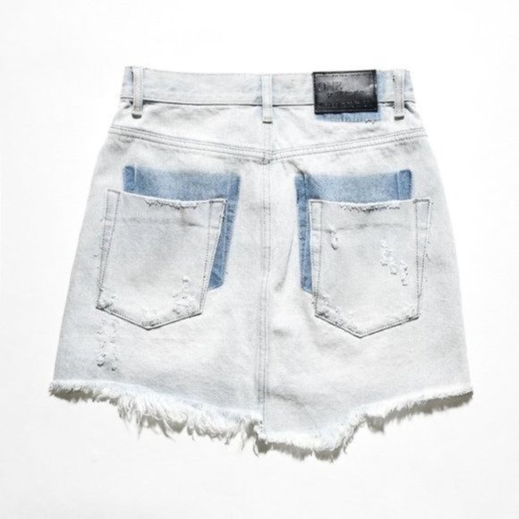 NWT One Teaspoon • High-Waist Denim Mini Skirt, 29 - Picture 2 of 16